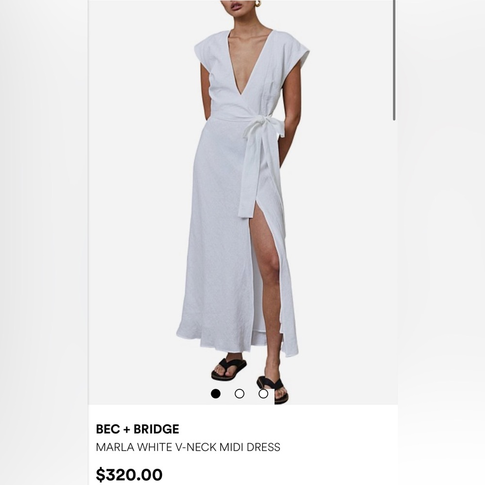 Bec & Bridge White Wrap Dress